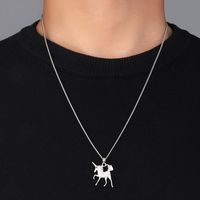 Hip Hop Serpent Papillon Acier Inoxydable 201 Le Cuivre Polissage Zircon Hommes Pendentif main image 5