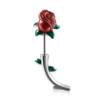 1 Piece Elegant Lady Classic Style Rose 304 Stainless Steel Copper Ear Studs Cartilage Earrings sku image 2