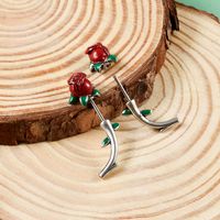1 Piece Elegant Lady Classic Style Rose 304 Stainless Steel Copper Ear Studs Cartilage Earrings main image 5