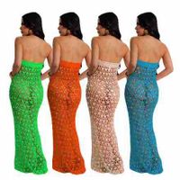 Women's Sheath Dress Vacation Strapless Sleeveless Solid Color Maxi Long Dress Daily Beach main image 3