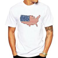 Hombres Bandera Estadounidense Estilo Simple Cuello Redondo Manga Corta Suelto Camiseta Hombre main image 3