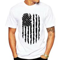Hombres Bandera Estadounidense Estilo Simple Cuello Redondo Manga Corta Suelto Camiseta Hombre main image 4