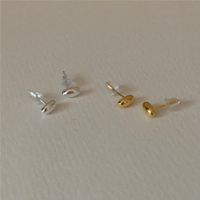 1 Pair Simple Style Geometric Plating Inlay Sterling Silver Pearl Ear Studs main image 4