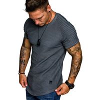 Men's Solid Color Simple Style Round Neck Collarless Short Sleeve Slim Men's T-shirt main image 5