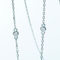 Sterling Silver Elegant Inlay Geometric Lab-grown Gemstone Pendant Necklace main image 2