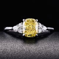 10K 14k 18K Rosengoldbeschichtet Weißgold Plattiert Luxuriös Geometrisch Im Labor Gezüchtete Diamanten Ringe main image 1