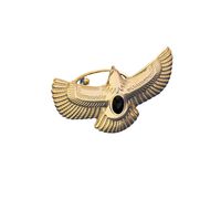 Hip-Hop Cool Style Eagle 316 Stainless Steel  Titanium Steel 18K Gold Plated Women's Open Rings main image 5