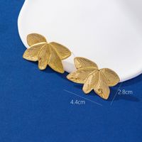 1 Pair Elegant Lady Modern Style Leaf Flower Plating 316 Stainless Steel  18K Gold Plated Drop Earrings main image 6