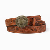 Casual Vintage Style Flower Pu Leather Unisex Leather Belts main image 9