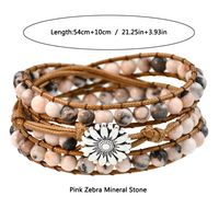 Casual Retro Geometric Alloy Natural Stone Wax Rope Unisex Bracelets sku image 7