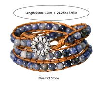 Casual Retro Geometric Alloy Natural Stone Wax Rope Unisex Bracelets sku image 5