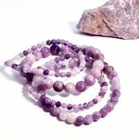 Purple Heart Stone Elegant Simple Style Geometric Bracelets main image 6