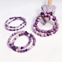 Purple Heart Stone Elegant Simple Style Geometric Bracelets main image 5