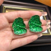 Nihaojewelry Jewelry Wholesale Green Series Enamel Drip Glaze Geometric Stud Earrings sku image 22
