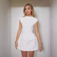 Women's Regular Dress Elegant Round Neck Sleeveless Solid Color Above Knee Daily Date main image 1