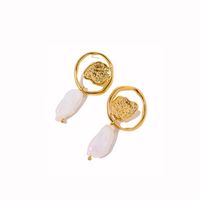 1 Pair Simple Style Classic Style Solid Color Inlay Titanium Steel Pearl Ear Studs main image 5