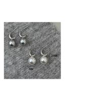 1 Pair Simple Style Geometric Plating Inlay Sterling Silver Pearl Drop Earrings main image 2