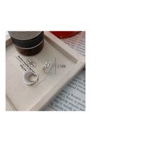 1 Pair Simple Style Solid Color Plating Inlay Sterling Silver Pearl Hoop Earrings main image 2