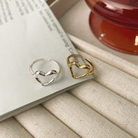 Sterling Silver Casual Plating Geometric Heart Shape Rings main image 1