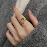 Sterling Silver Casual Plating Geometric Heart Shape Rings main image 3