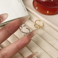 Sterling Silver Casual Plating Geometric Heart Shape Rings main image 5