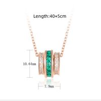 Sterling Silver Rose Gold Plated White Gold Plated Silver Plated Elegant Simple Style Inlay Geometric Lab-grown Gemstone Zircon Pendant Necklace main image 2