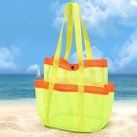 Unisex Polyester Color Block Vacation Square Buckle Beach Bag main image 1
