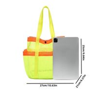 Unisex Polyester Color Block Vacation Square Buckle Beach Bag sku image 1
