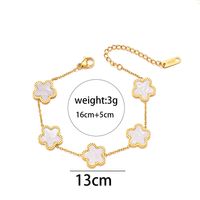 Titanium Steel Steel 18K Gold Plated Elegant Classic Style Inlay Flower Acrylic Earrings Necklace Jewelry Set sku image 19