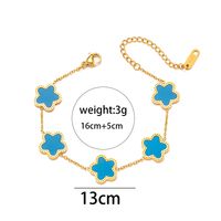 Titanium Steel Steel 18K Gold Plated Elegant Classic Style Inlay Flower Acrylic Earrings Necklace Jewelry Set sku image 23