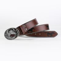 Casual Vintage Style Classic Style Color Block Pu Leather Plating Inlay Turquoise Unisex Leather Belts main image 2
