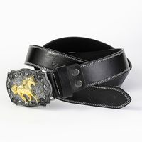 Casual Vintage Style Classic Style Color Block Pu Leather Plating Inlay Turquoise Unisex Leather Belts main image 8
