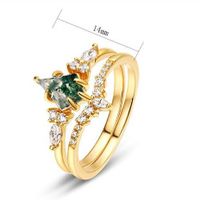 Lab-grown Gemstone Sterling Silver K Gold Plated White Gold Plated Elegant Simple Style Geometric Zircon Rings main image 2