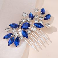 Women's Simple Style Classic Style Color Block Copper Inlay Rhinestones Insert Comb main image 4
