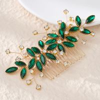 Women's Simple Style Classic Style Color Block Copper Inlay Rhinestones Insert Comb main image 6