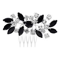 Women's Simple Style Classic Style Color Block Copper Inlay Rhinestones Insert Comb main image 9