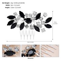Women's Simple Style Classic Style Color Block Copper Inlay Rhinestones Insert Comb sku image 3