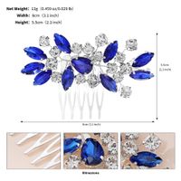 Women's Simple Style Classic Style Color Block Copper Inlay Rhinestones Insert Comb sku image 4
