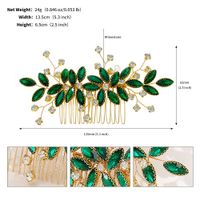 Women's Simple Style Classic Style Color Block Copper Inlay Rhinestones Insert Comb sku image 6
