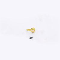 1 Piece Nose Rings & Studs Simple Style Classic Style Heart Shape Copper Plating Gold Plated Nose Rings & Studs sku image 5