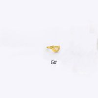 1 Piece Nose Rings & Studs Simple Style Classic Style Heart Shape Copper Plating Gold Plated Nose Rings & Studs sku image 6