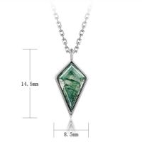 1 Piece 14.5*8.5mm Lab-grown Gemstone Sterling Silver White Gold Plated Geometric Polished Pendant main image 2