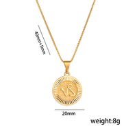 Titanium Steel 18K Gold Plated Preppy Style Shiny Plating Constellation Pendant Necklace main image 8