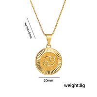 Acier Au Titane Plaqué Or 18K Style Bcbg Brillant Placage Constellation Pendentif main image 9