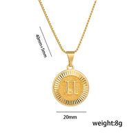 Titanium Steel 18K Gold Plated Preppy Style Shiny Plating Constellation Pendant Necklace sku image 8