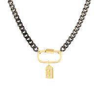 Le Cuivre Plaqué Or 18K Hip Hop Rétro Patchwork Placage Lettre Ovale Pendentif sku image 11