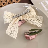 Women's Elegant Romantic Bow Knot Cloth Flowers Hair Clip main image 8