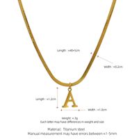 304 Stainless Steel 18K Gold Plated Luxurious Commute Letter Pendant Necklace main image 3