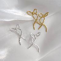 1 Pair Elegant Vacation Bow Knot Plating Alloy Gold Plated Silver Plated Ear Studs main image 1