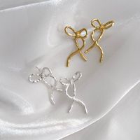 1 Pair Elegant Vacation Bow Knot Plating Alloy Gold Plated Silver Plated Ear Studs main image 2